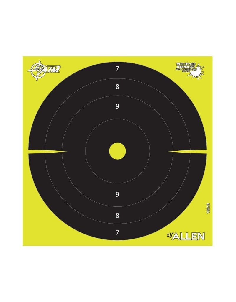 Allen EZ Aim - Splash Bullseye Target, Non- Adhesive,  8"x8", Pack of 25 (15213)