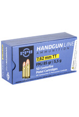 PPU Pistol Ammunition - 7.62 Tokarev, 85gr, FMJ, Box of 50 (PPH7TF)