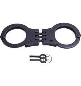 CampCo UZI - Hinged Double Handcuffs, 20 Position, 2 Keys, Black (UZI-HC-H-B)