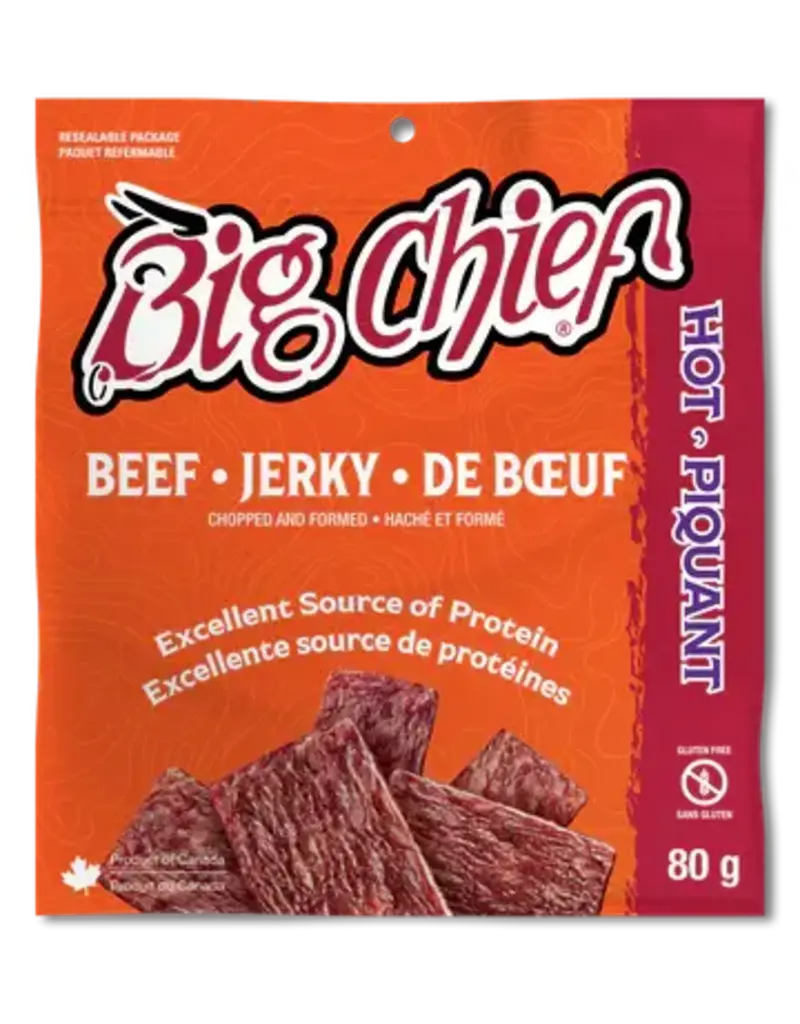 Big Chief Jerky - Hot, Zipper Pack, 80g (215)
