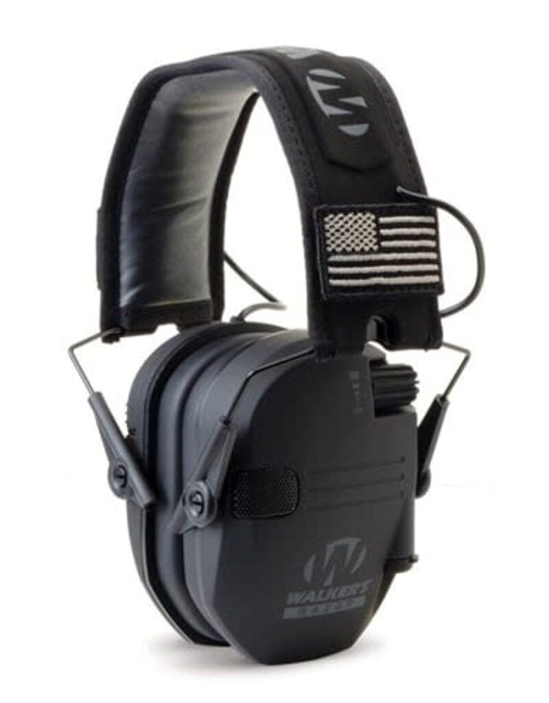 Walkers Razor Slim Patriot - Electronic Ear Muff, Black (GWP-RSEMPAT)