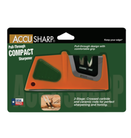 AccuSharp Compact - Pull Through Sharpener, Orange/Green (081C)