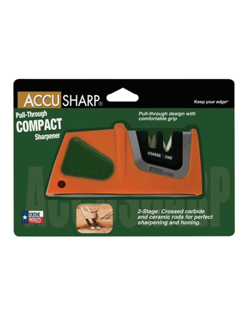 AccuSharp Compact - Pull Through Sharpener, Orange/Green (081C)