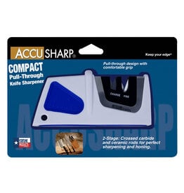 AccuSharp Compact - Pull Through Sharpener, White/Blue (080C)