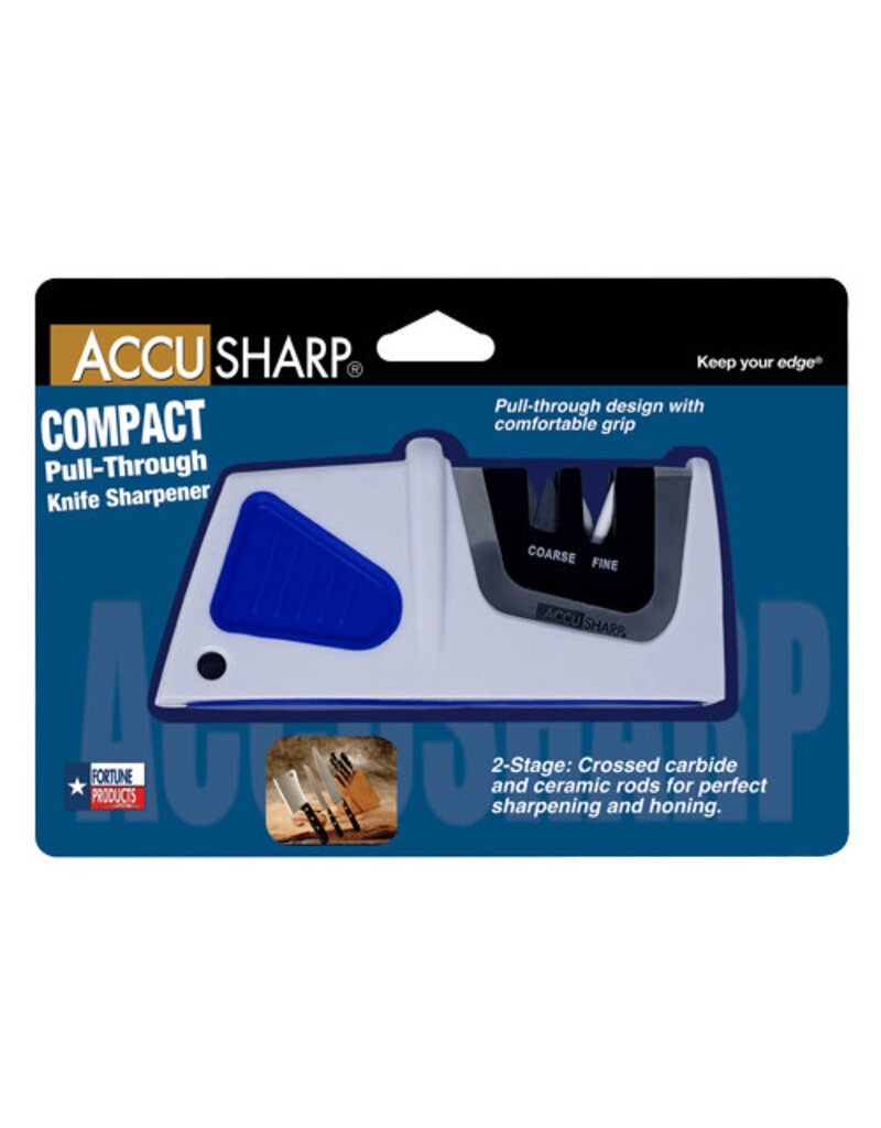 AccuSharp Compact - Pull Through Sharpener, White/Blue (080C)