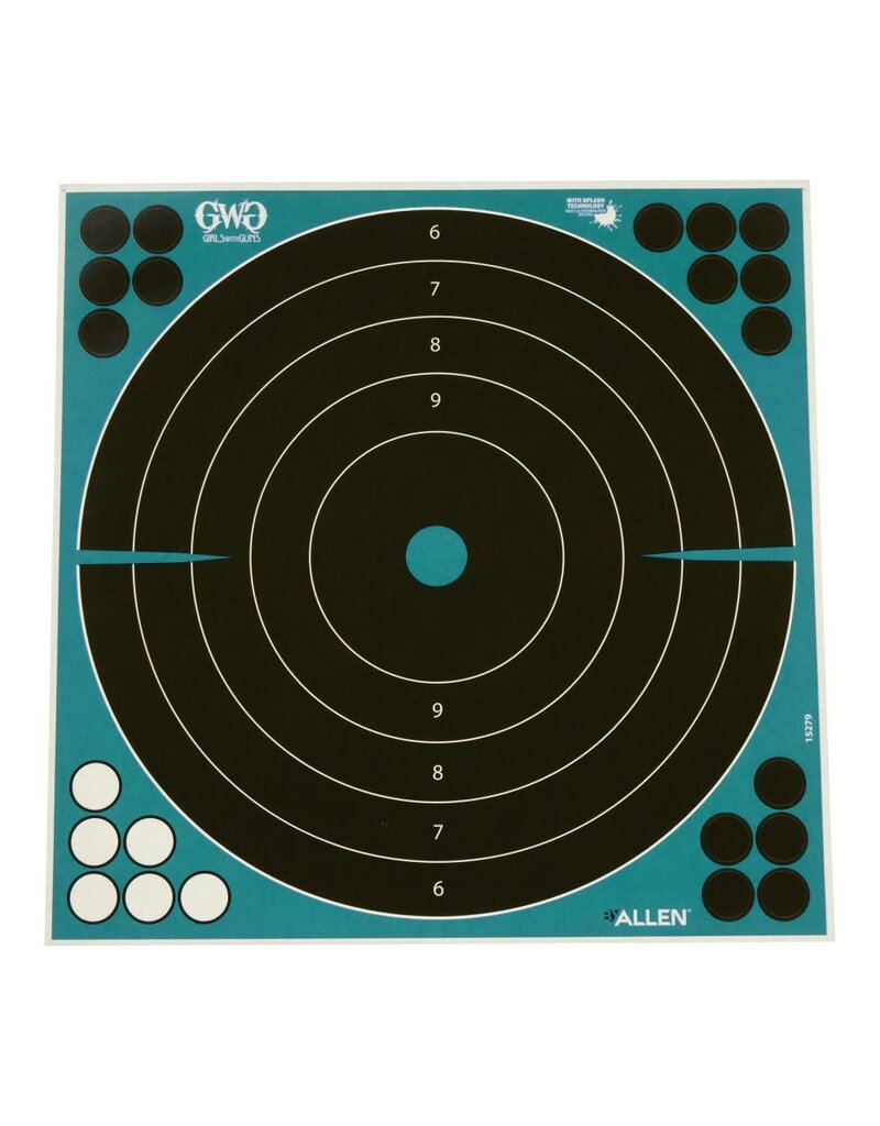 Allen Targets - Girls With Guns, Splash Adhesive Bullseye, 12", 5-Pack (15279)