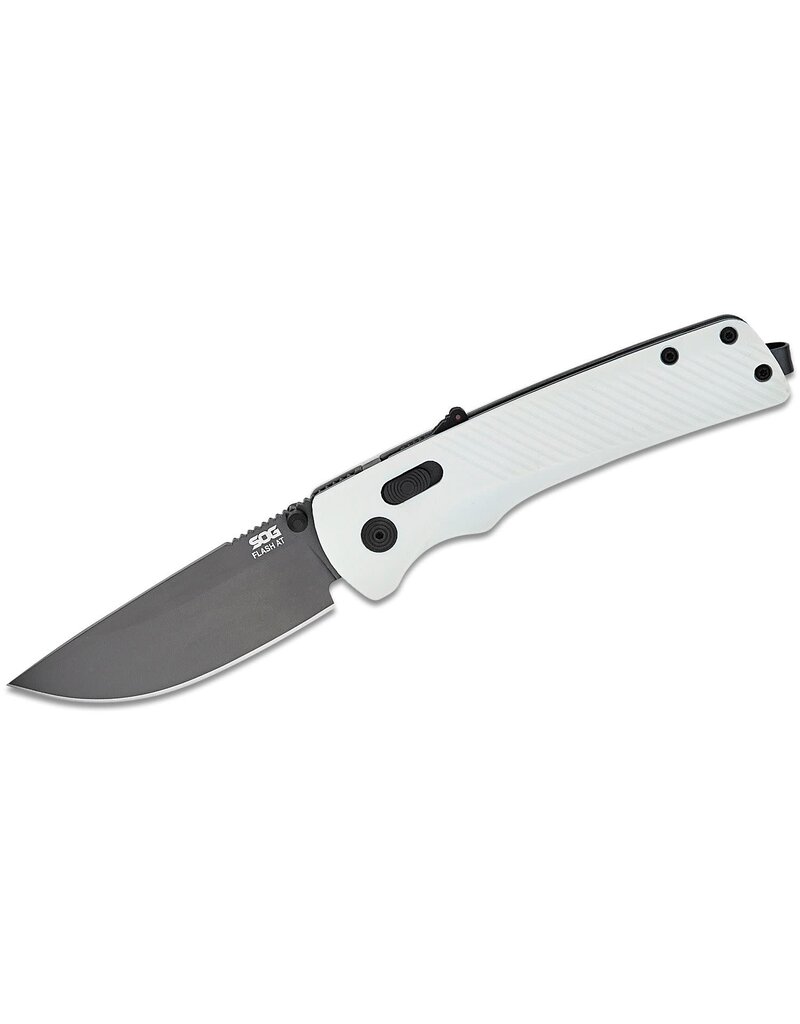 SOG Flash AT - 3.45", D2 Tool Steel, Drop Point, Glass Reinforced Nylon Handle, Concrete (11-18-10-41)