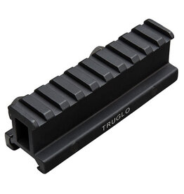 TRUGLO Riser Mount - Picatinney Style, 1" H, CNC Aluminum, Black (TG8990B)