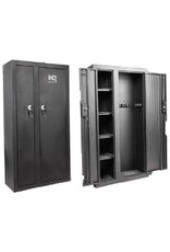 HQ Outfitters Double Door Gun Cabinet - 10 Gun Capacity, 55"x32"x14", Keyed Locks (HQ-GC10-DD)