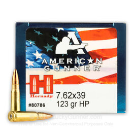 Hornady American Gunner - 7.62x39, 123gr, HP Match, Box of 50 (80786)