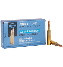 PPU Prvi Partizan Rifle - 6.5x55 Swed, 139gr, FMJ-BT, Box of 20 (PP6SWF) — Tundra Supply