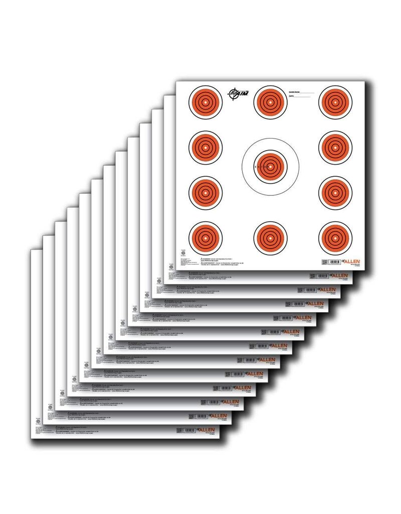Allen EZ Aim - 11 Spot Paper Target, 12x12, 13 Pack (15245)