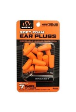 Walkers Neon Earplugs - 7 Pairs, Orange, Aluminum Carry Case (GWP-PLGCAM-OR)