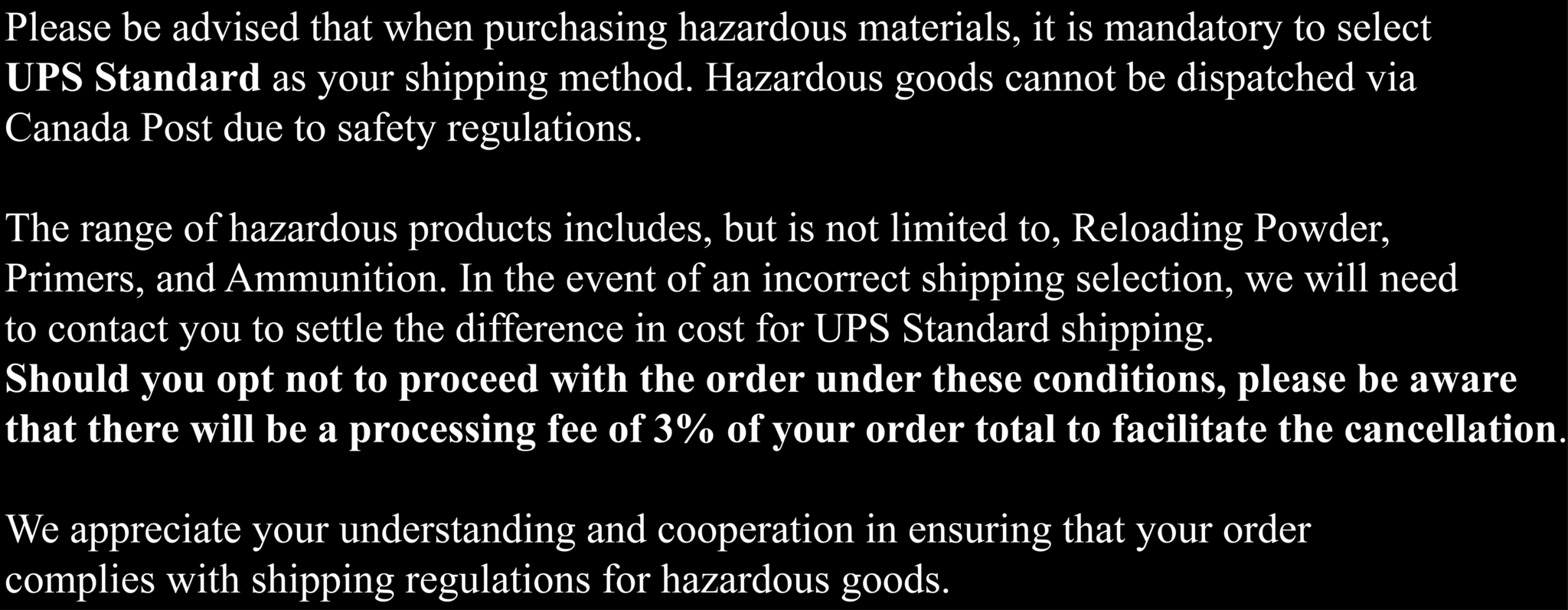 Hazardous Goods Shipping