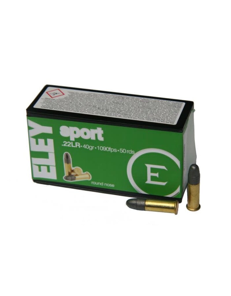 ELEY Sport - 22LR, 40gr, RN, Box of 50 (E04100)