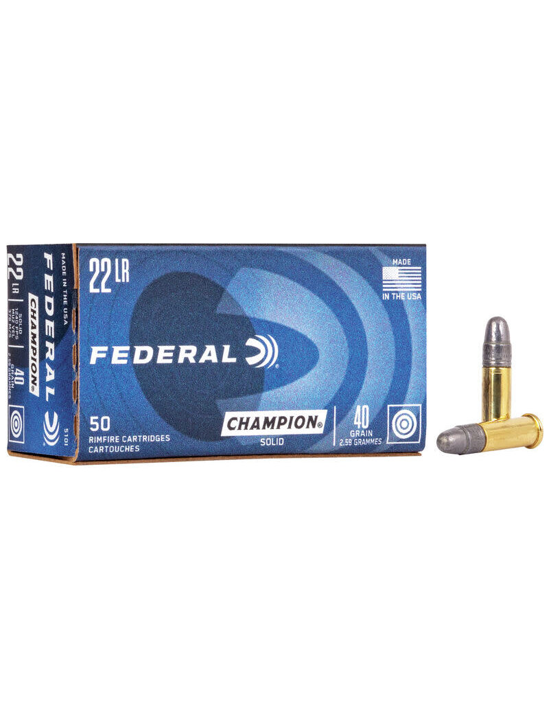 Federal Champion Training - 22LR, 40gr, Solid, Box of 50 (510)