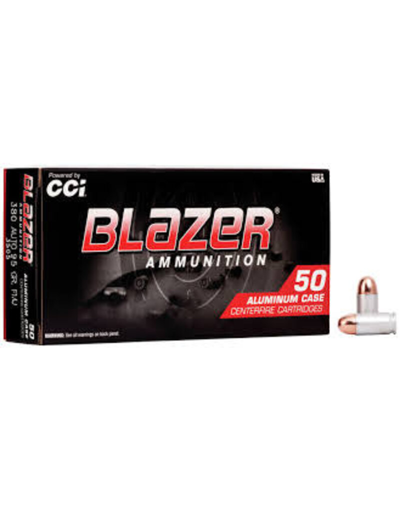 CCI Blazer Aluminum - 380 Auto, 95gr, FMJ, Box of 50 (3505)