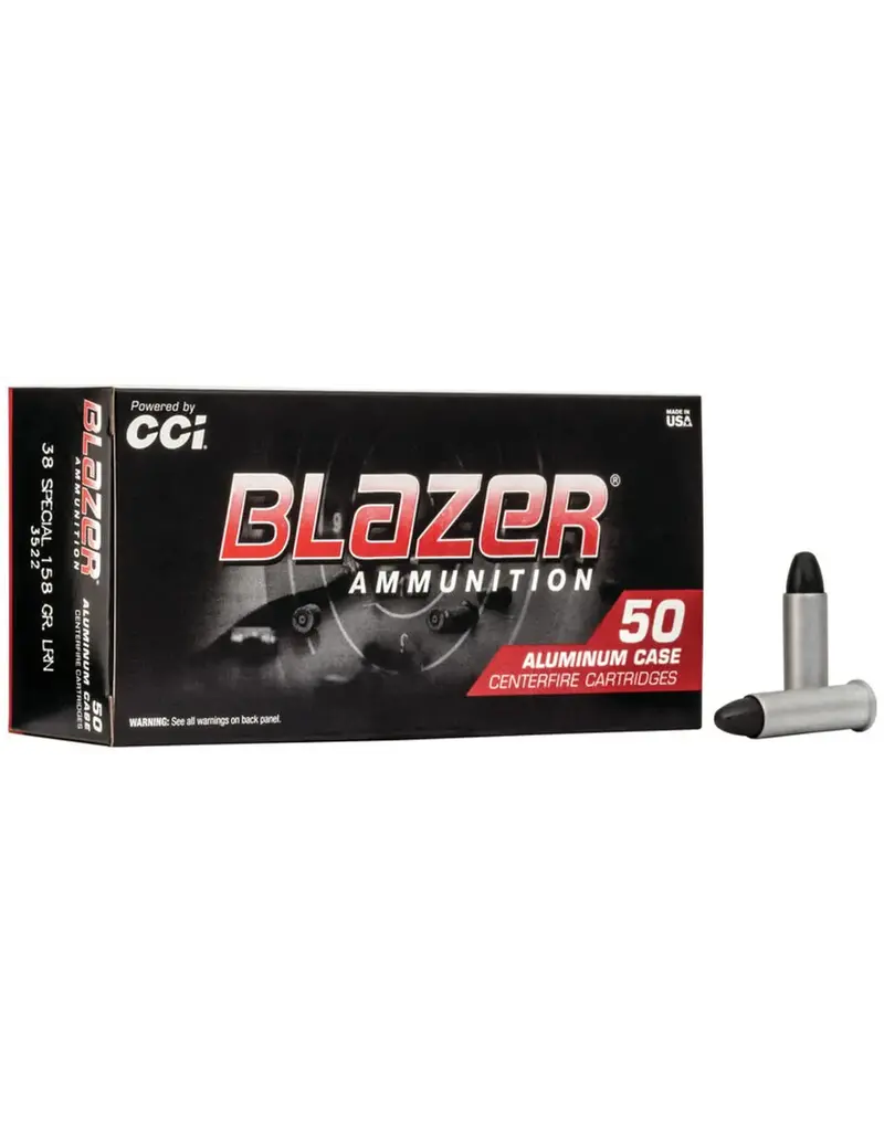 CCI Blazer Aluminum - 38 Spl, 158gr, LRN, Box of 50 (3522)