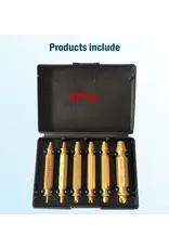 Tundra Supply Screw Extractors - 6pc, 5 Sizes, Case Included, Gold (TUN-SCREW)