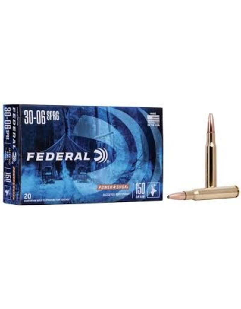 Federal Power-Shok - 30-06 Springfield, 150gr, SP, Box of 20 (3006A)