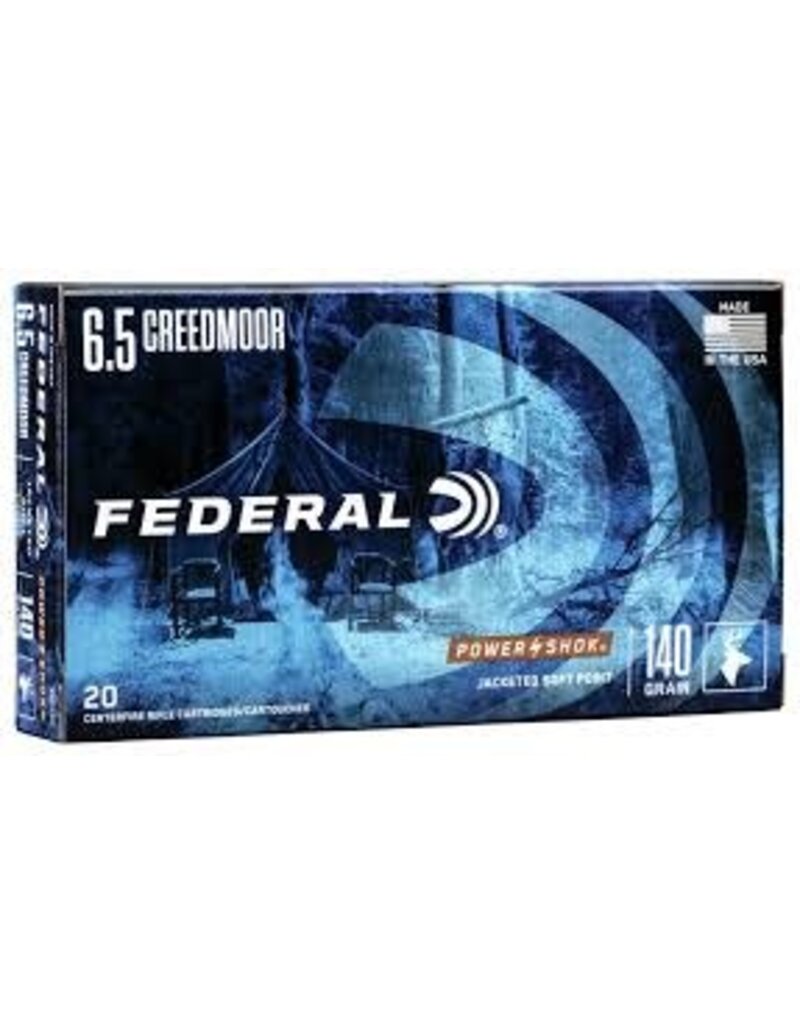 Federal Power-Shok - 6.5 Creedmoor, 140gr, SP, Box of 20 (65CRDB)
