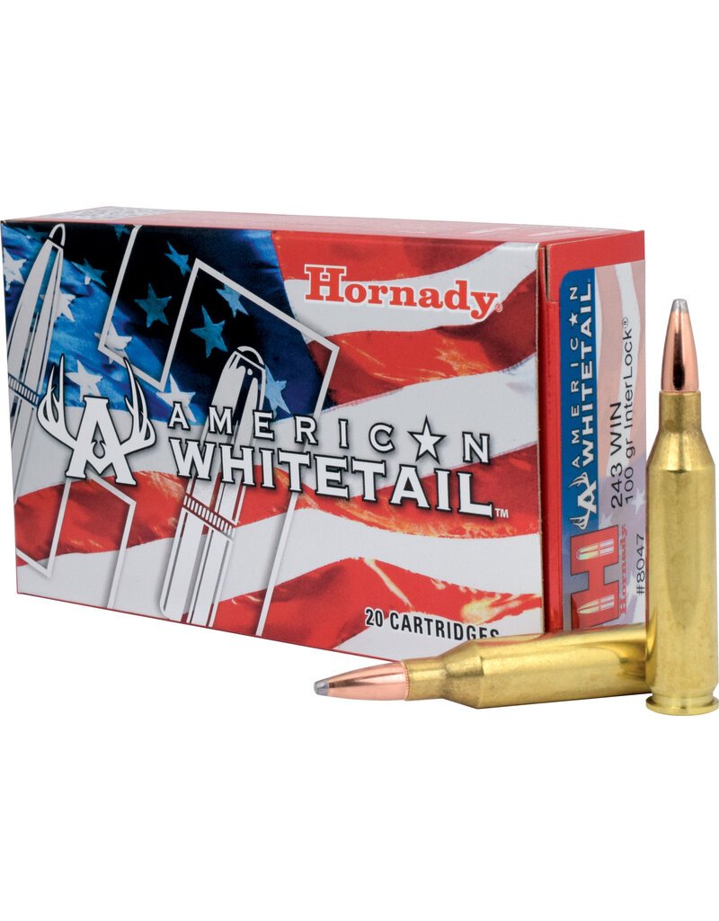 Hornady American White Tail - 243 Win, 100gr, BTSP, Box of 20 (8047)
