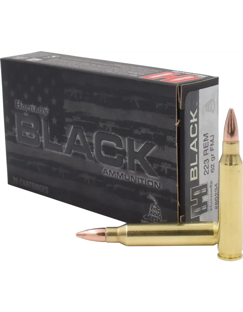 Hornady Black - 223 Rem, 62gr, FMJ, Box of 20 (80234)
