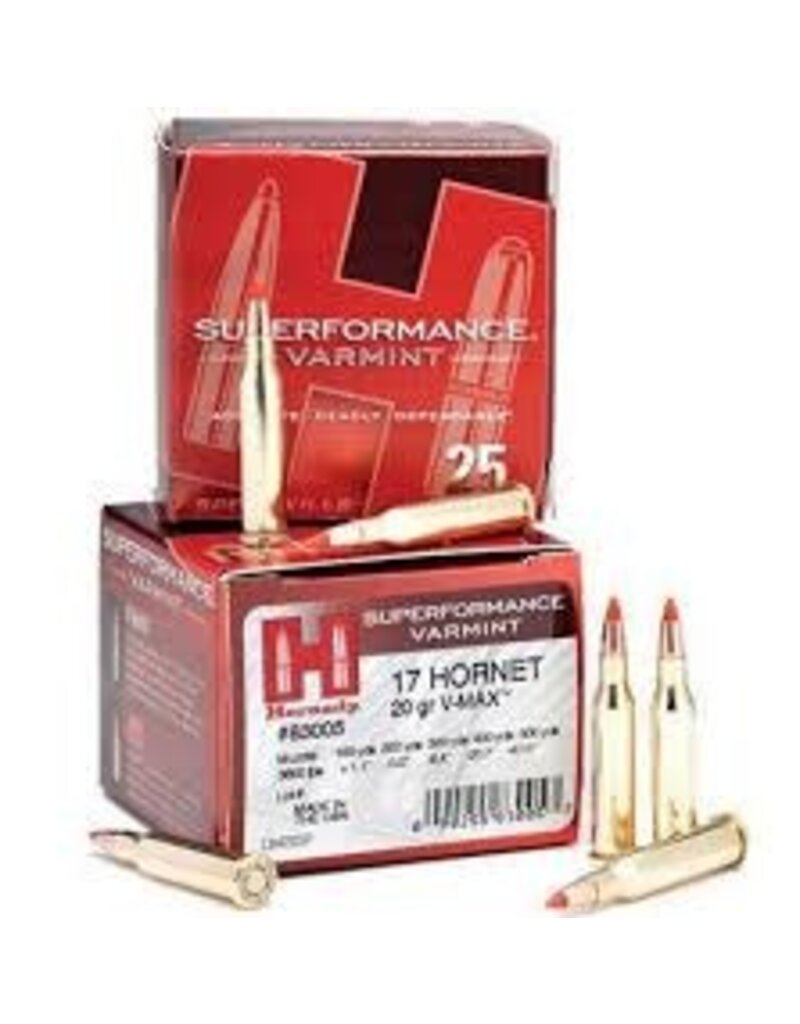 Hornady Superperformance - 17 Hornet, 20gr, V-Max, Box of 20 (83005)