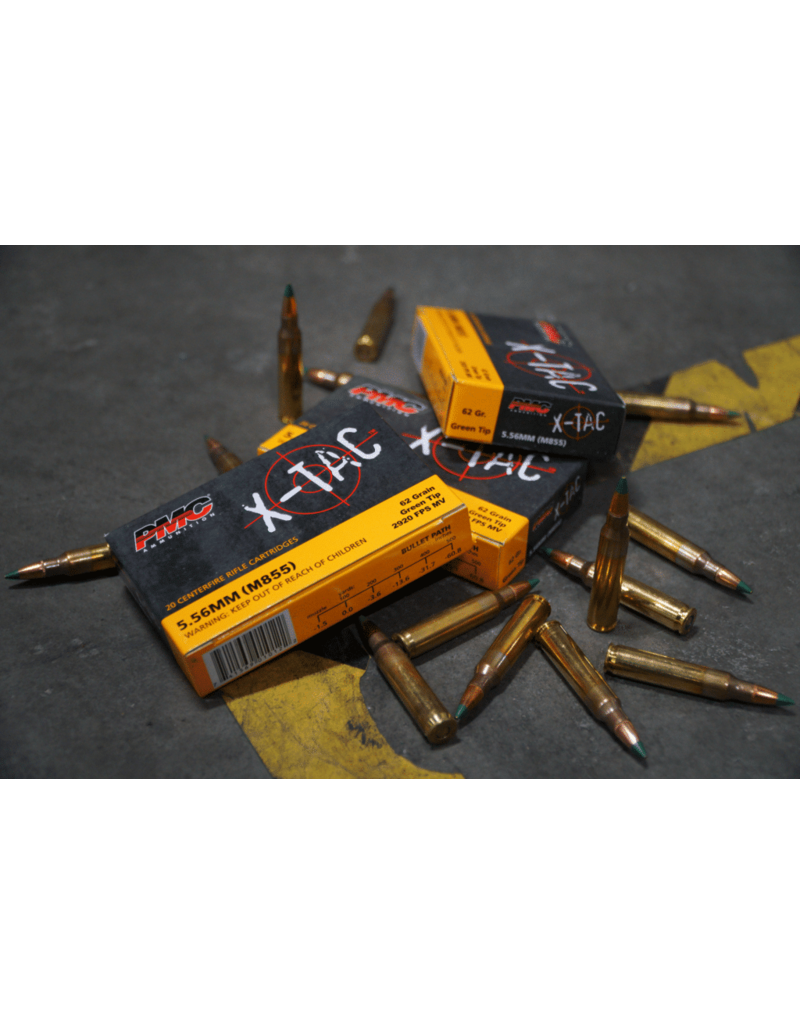 PMC X-TAC - 5.56 NATO, 62gr, FMJBT, Box of 20 (PMC556M855)