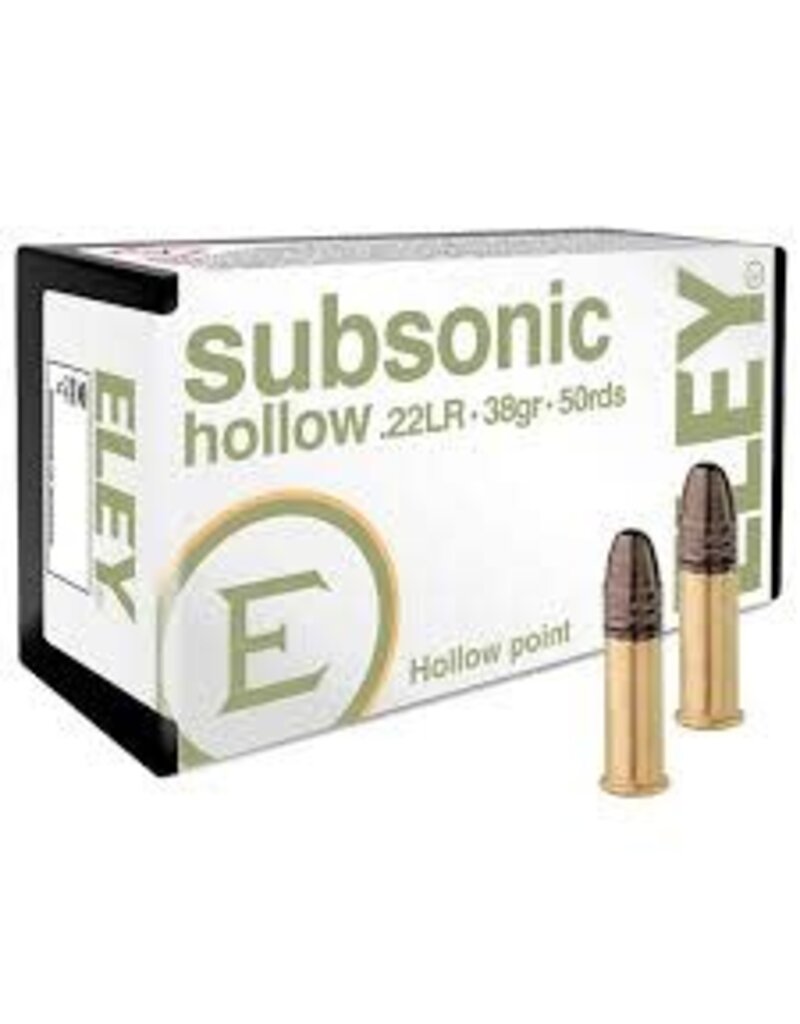 ELEY Subsonic HP - 22LR, 38gr, HP, Box of 50 (E05400)