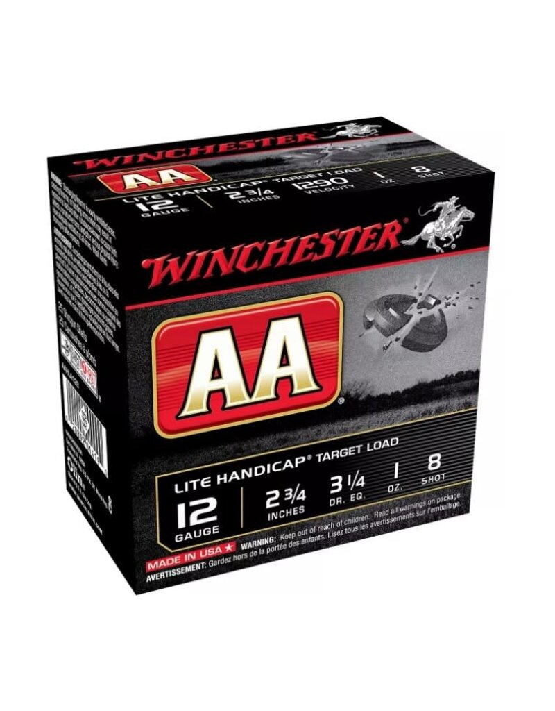 Winchester AA Low Recoil - 12GA, 2-3/4", 1 oz, #8, Case of 250 (AA23FL8C)