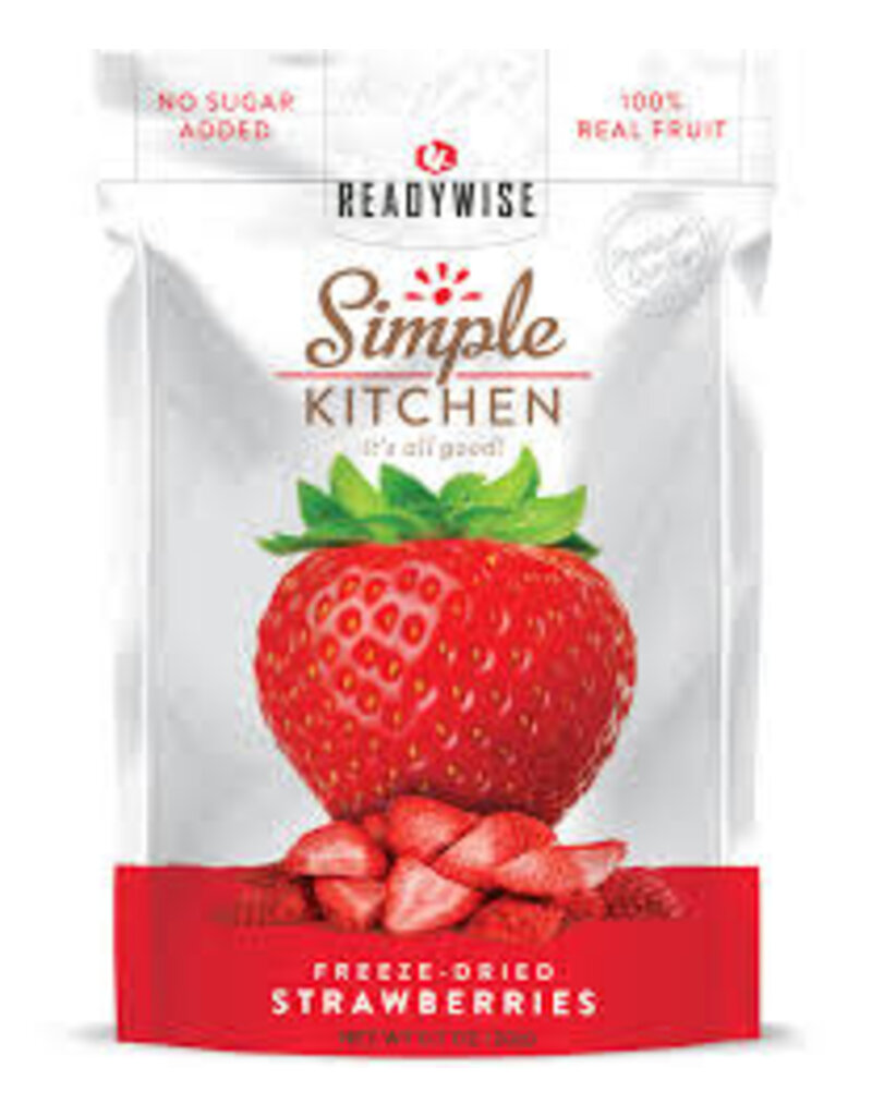 ReadyWise ReadyWise Simple Kitchen - Freeze-Dried Strawberries, 1 Serving, [RWSK02-006]