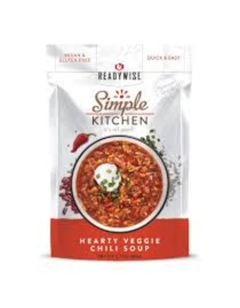 ReadyWise ReadyWise Simple Kitchen - Hearty-Veggie Chili Soup, 1 Serving, [RWSK02-027]