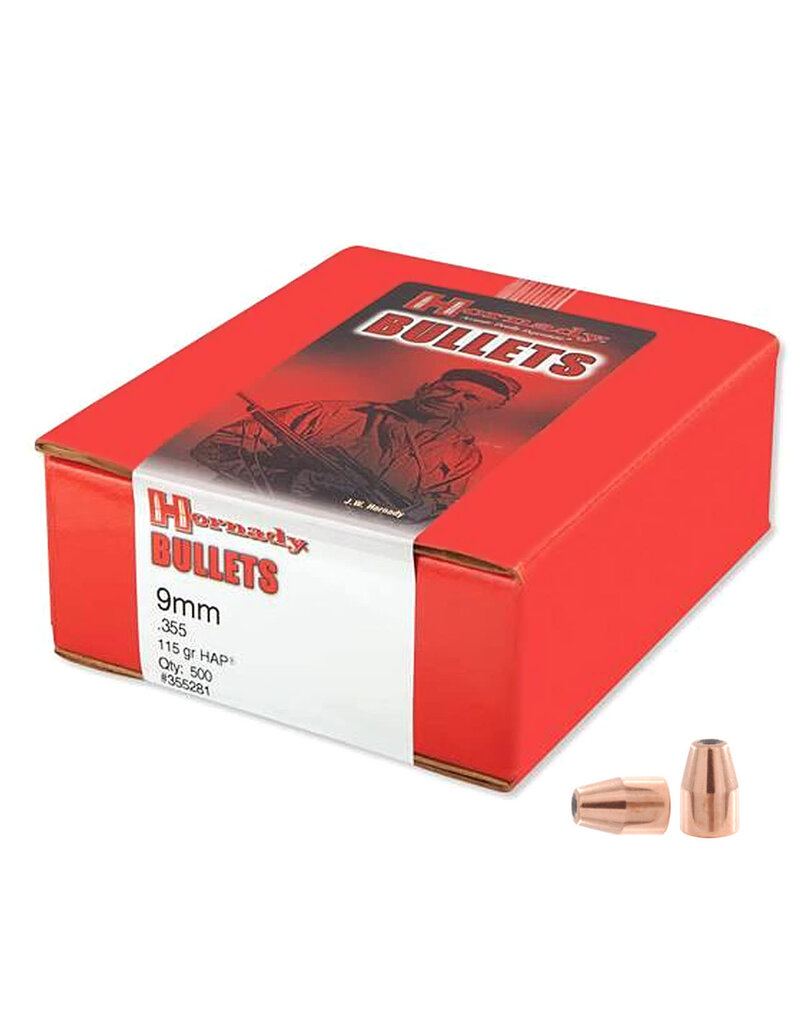 Hornady Hornady Action Pistol - 9mm, 115gr, HP, Case of 500 (355281)