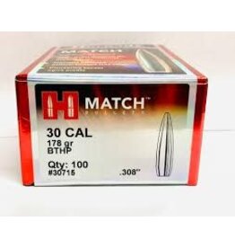 Hornady Hornady BTHP Match - 30 Cal, 178gr, BTHP, Box of 100 (30715)