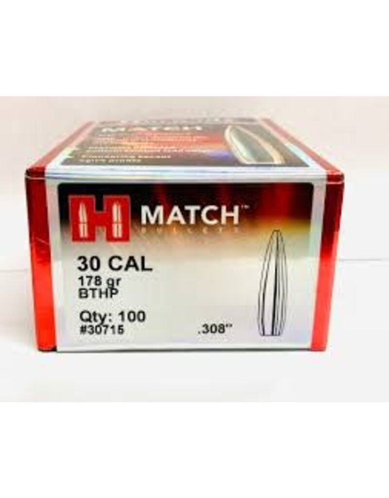 Hornady Hornady BTHP Match - 30 Cal, 178gr, BTHP, Box of 100 (30715)