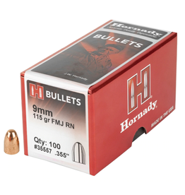 Hornady Hornady Pistol - 9mm, 115gr, FMJ, Box of 100 (35557)