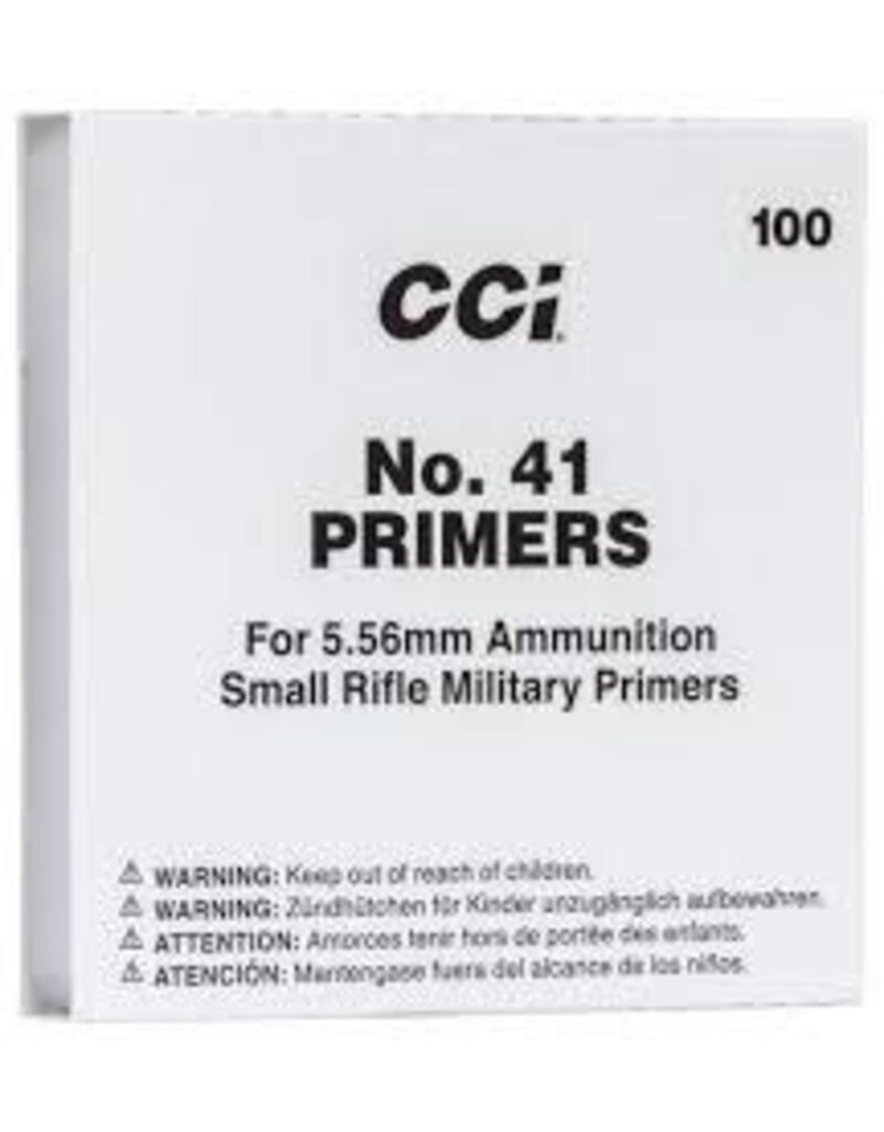 CCI CCI Military Primers - No. 41 5.56mm Small Rifle, Box of 100 (1)