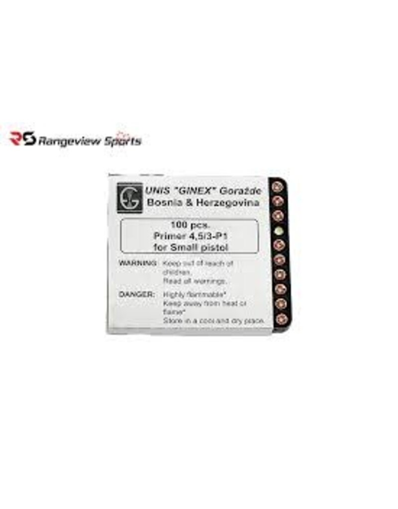 Unis Unis Ginex  Primers - Small Pistol, Box of 100 (UGP-SP100)