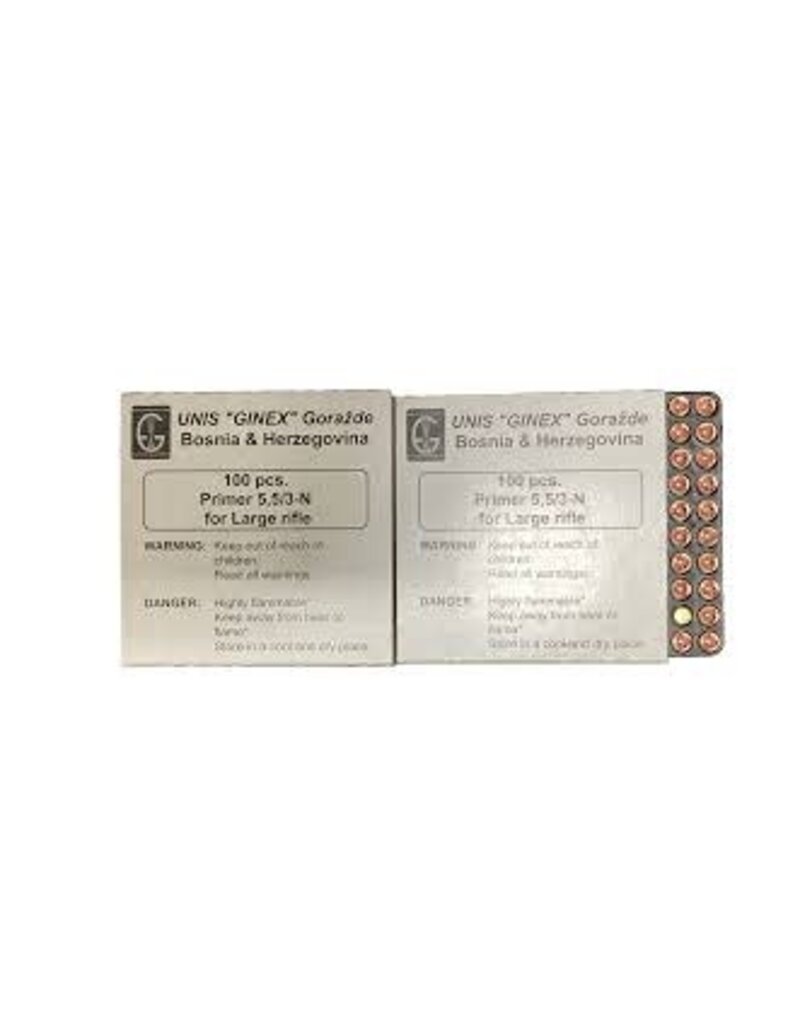 Unis Ginex  Primers - Small Rifle, Case of 1000 (UGP-SR1000)