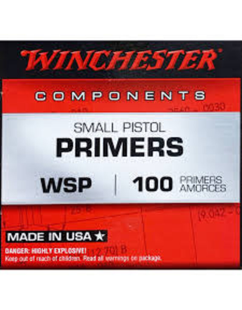 Winchester Winchester Primers - #1 1/2 Small Pistol, Box of 100 (WSP)