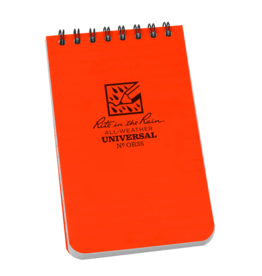 Rite in the Rain Pocket Spiral Notebook - Blaze Orange, 3"x5", 100 Page (OR35)
