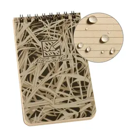Rite in the Rain Top Spiral Notebook - Tan with Grass, 3"x5", 100 Page (RG935T)
