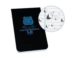 Rite in the Rain Law Enforcement Notebook - Black/Blue, 3.25"x5", 112 Page (1023LE)