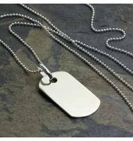 UK Novelty Dog Tags - Silver, Two Tags, Chain Included (20936)
