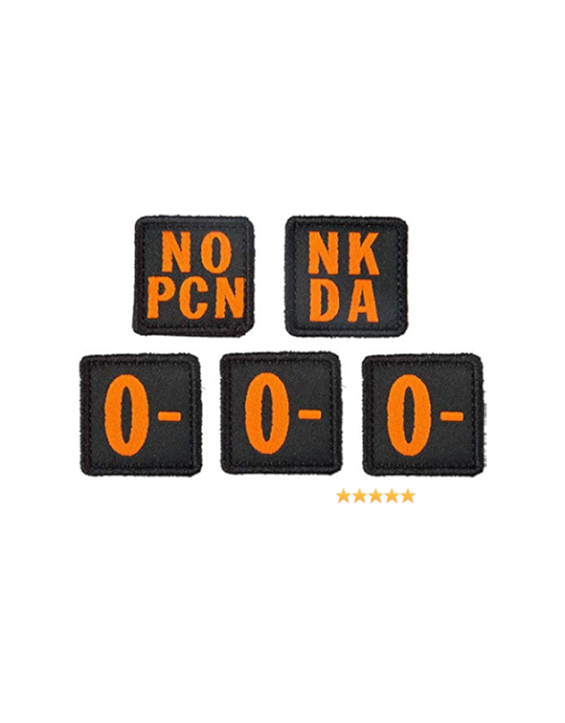 5.11 Tactical Patch Kit - O Negative Blood Type, Hook-Back Adhesion (81322ON)