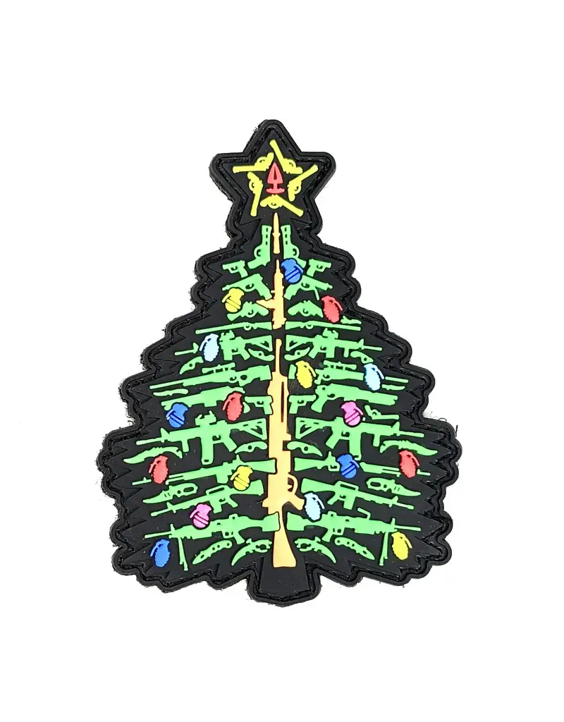 Tactical Innovations Canada Patch - Christmas Guns, Velcro Hook Backed (MP0-CG3)