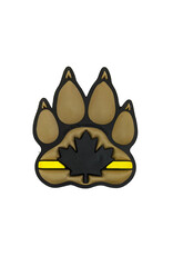 Tactical Innovations Canada Patch - K9 Thin Yellow Line, Black & Tan (MP1-K9TYL1)