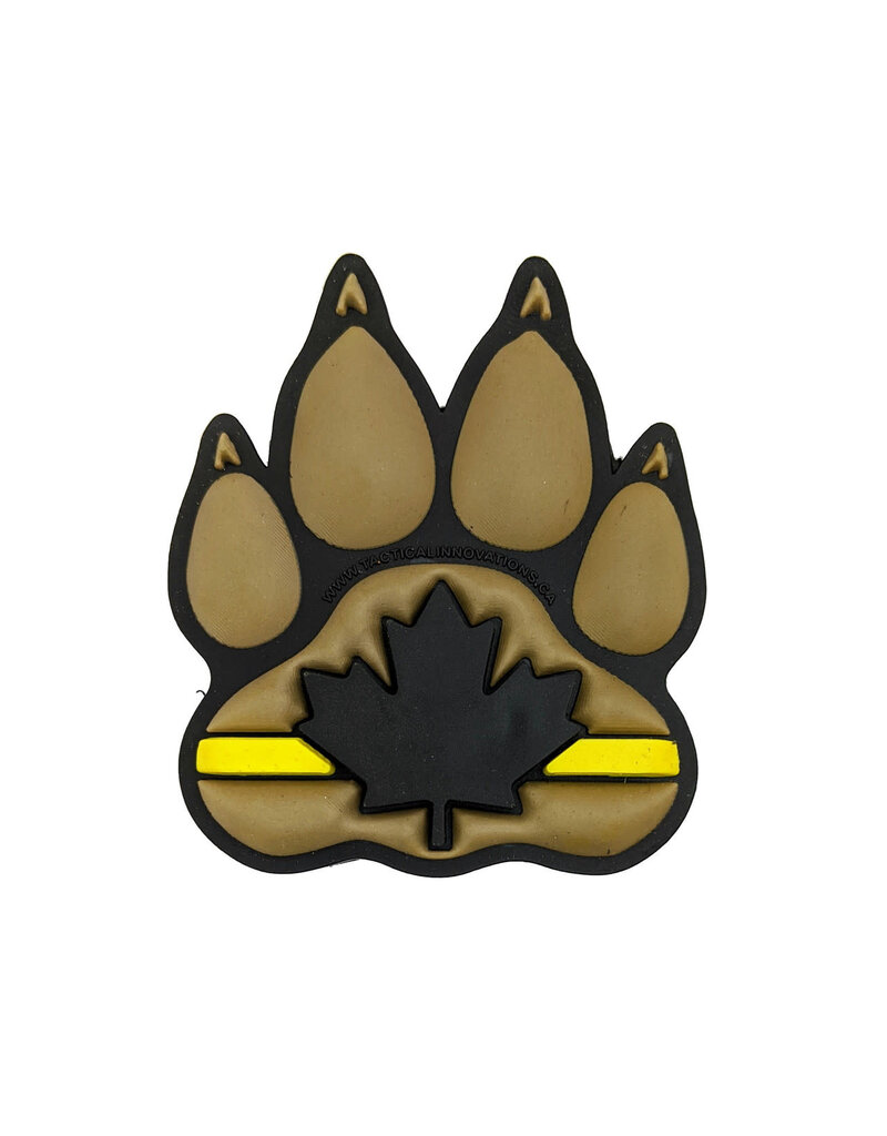 Tactical Innovations Canada Patch - K9 Thin Yellow Line, Black & Tan (MP1-K9TYL1)