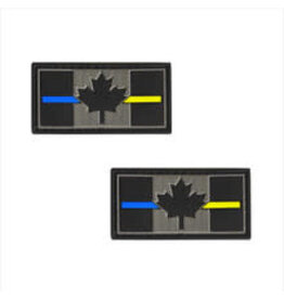 Tactical Innovations Canada Patch - Canada Thin Blue & Yellow Line, PVC (MP0-CTBYL2)